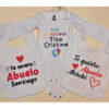 Body y babero de bebé personalizables